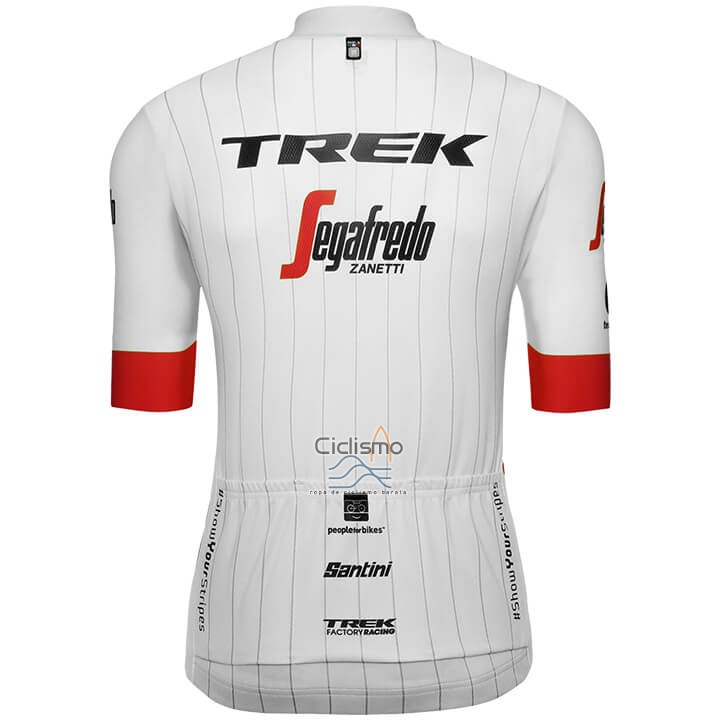 Trek Segafrojoo Ropa Ciclismo Culotte Corto 2018 Mangas Cortas Tour DE Francia Blanco Rojo